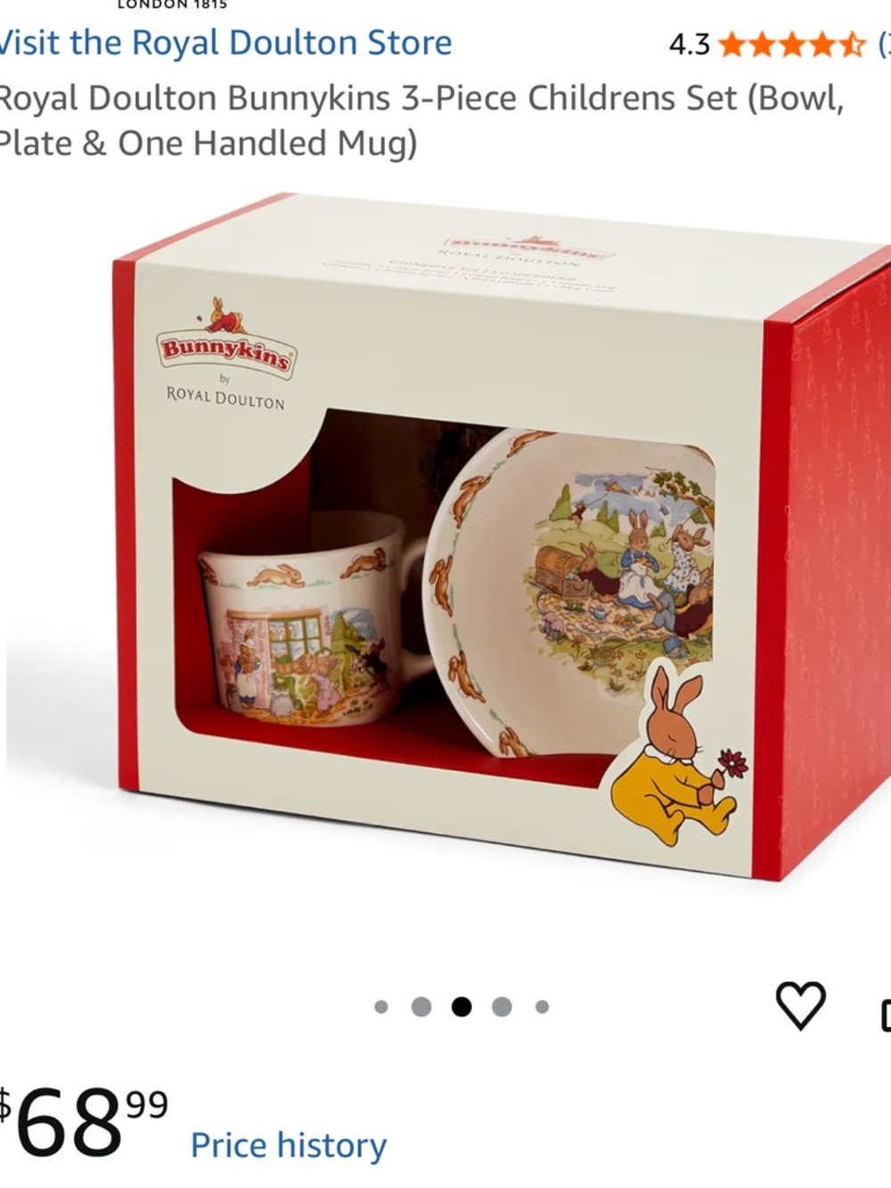 Royal Doulton Bunnykins 3 piece Children’s Set - Picture 11 of 12
